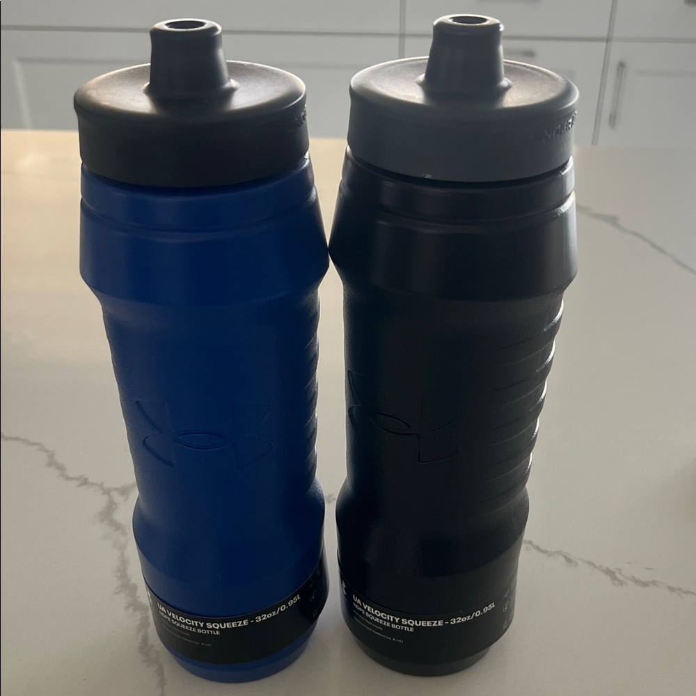 NEW! Under Armour Dual Water Bottles in Blue and Black